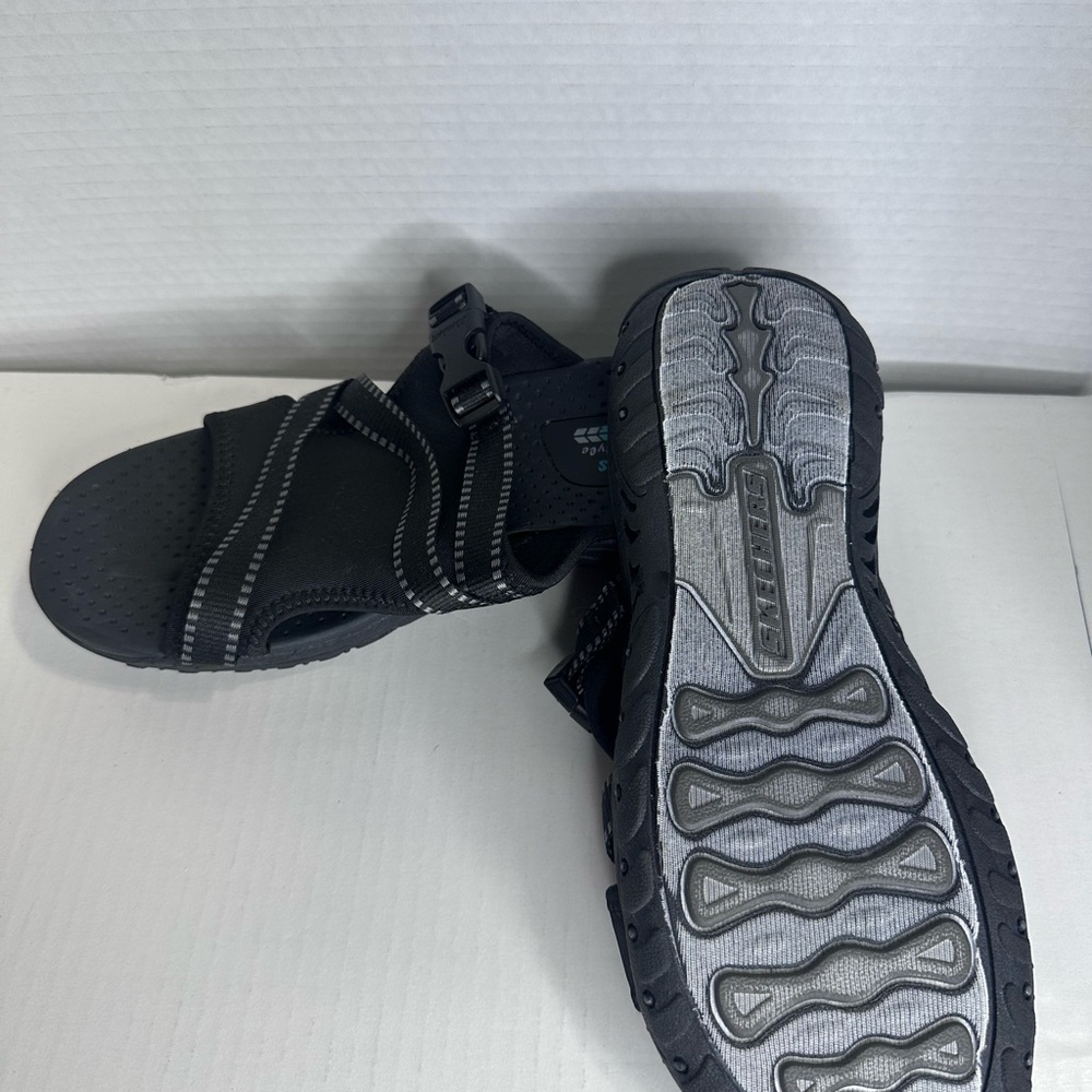 SKECHERS Outdoor Lifestyle Ladies Perfect Planning Slide Reggae Black Size 8 - Picture 5 of 7